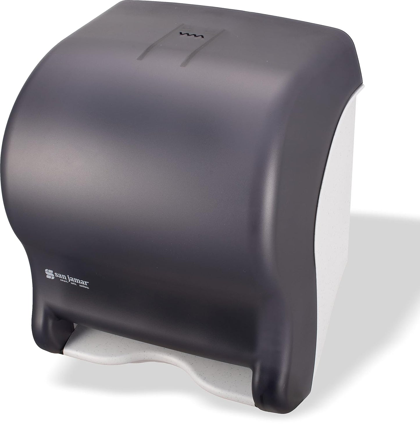 San Jamar Classic Tear-N-Dry Essence Plastic Paper Towel Dispenser, Towel Dispenser for Bathroom, 9.75 X 14.75 X 12.25 Inches, Black Pearl