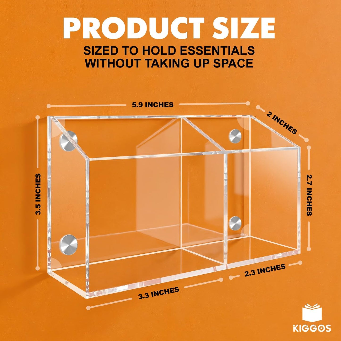 Acrylic Magnetic Marker Holder for Whiteboard Pen Organizer 2 Compartments Teacher Classroom Organization Magnetic Pencil Holder for Refrigerator Classroom Decor Office Modern White Board Accessories