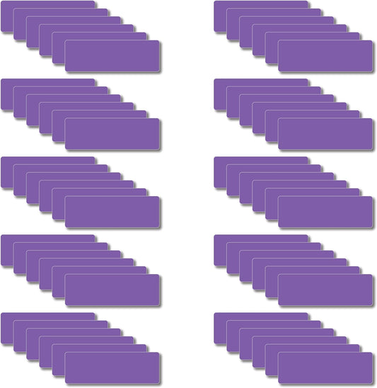 Magnetic Dry Erase Magnets Labels 3x1 inches, Reusable Name Tags, Organizing Schedules in Office/Classroom. Work on Fridge/White Board (Purple 60Pcs)