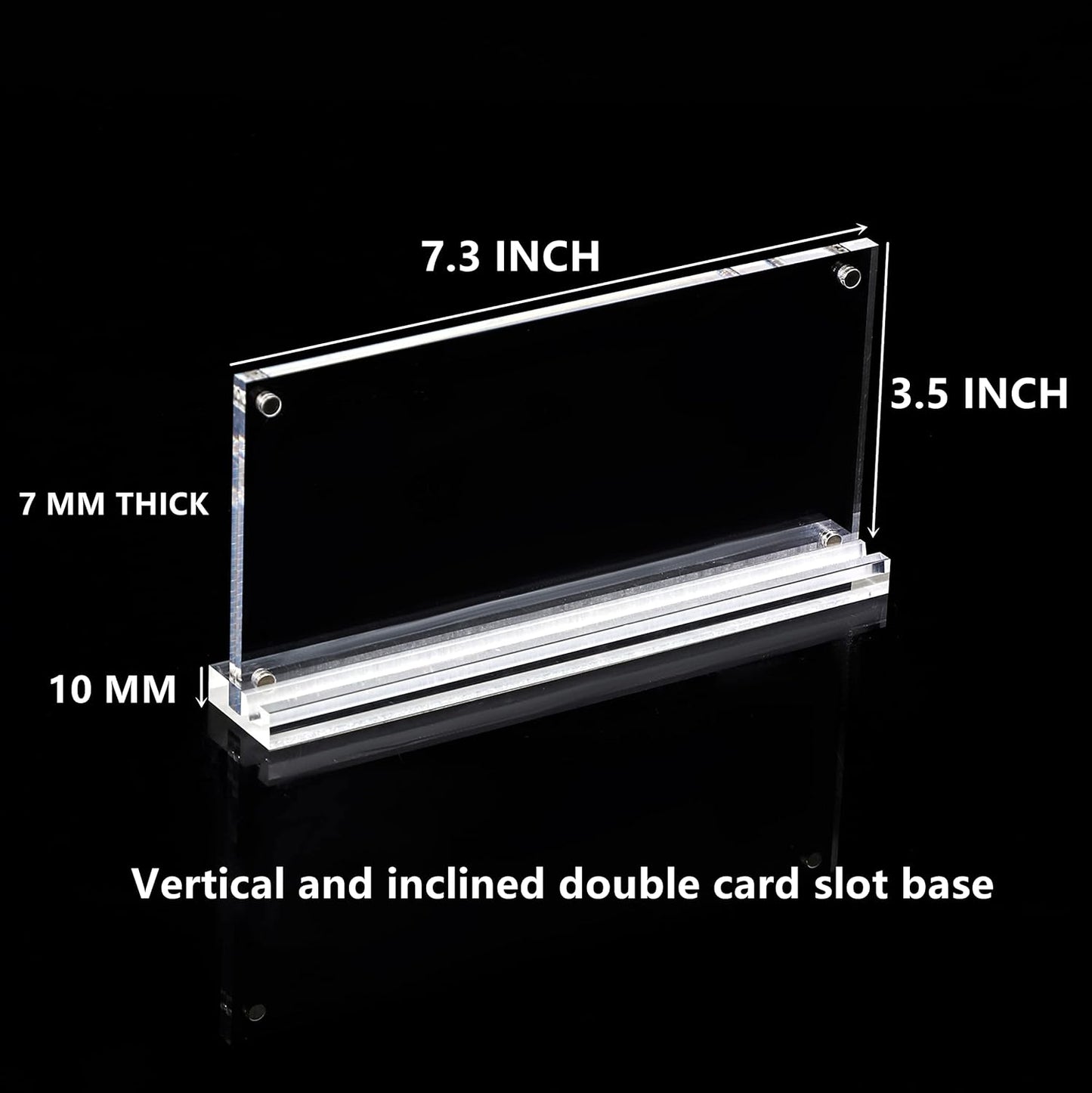 IEEK Acrylic Dollar Bill Display Case Dollar Frame Clear Paper Money Holders Currency Ticket Protector Paper Money Frame for Bill Collectors,7.3 x 3.5 Inch,4 Pack