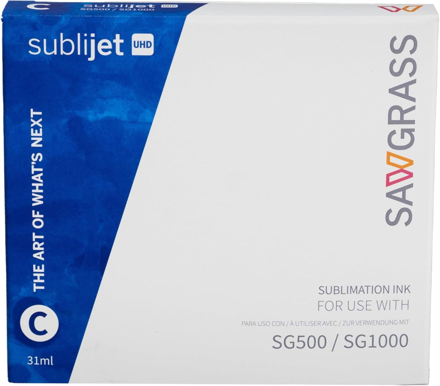 Sawgrass SubliJet UHD Sublimation Ink Cartridge - Cyan - High-Performance Ink SG500 SG1000 Sublimation Printers - Long-Lasting, High-Viscosity Gel Ink for Vibrant, Crisp Prints