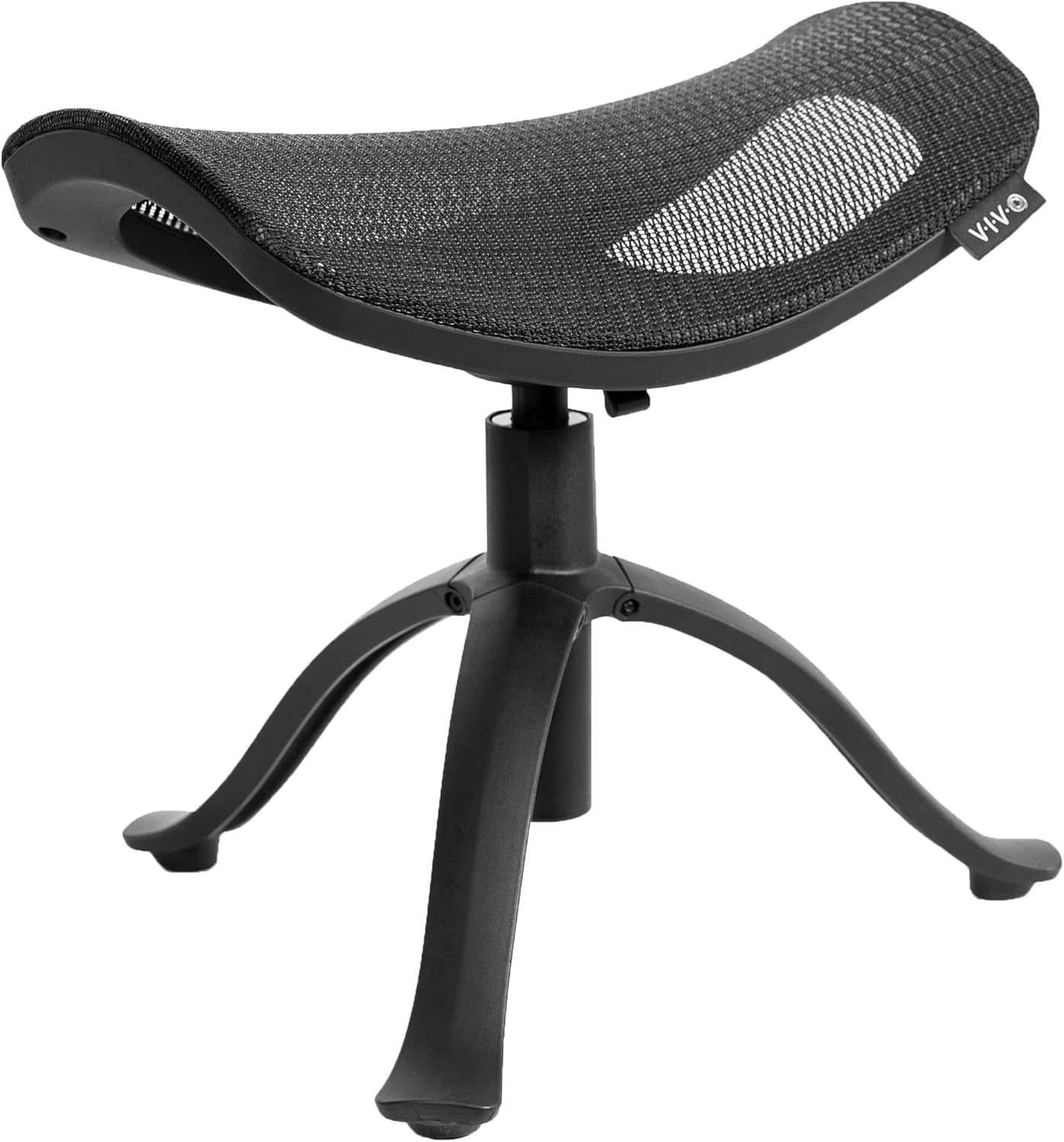VIVO Under Desk Ottoman Foot Stool, Height Adjustable Elevated Office Leg Rest, Black, CHAIR-FR01