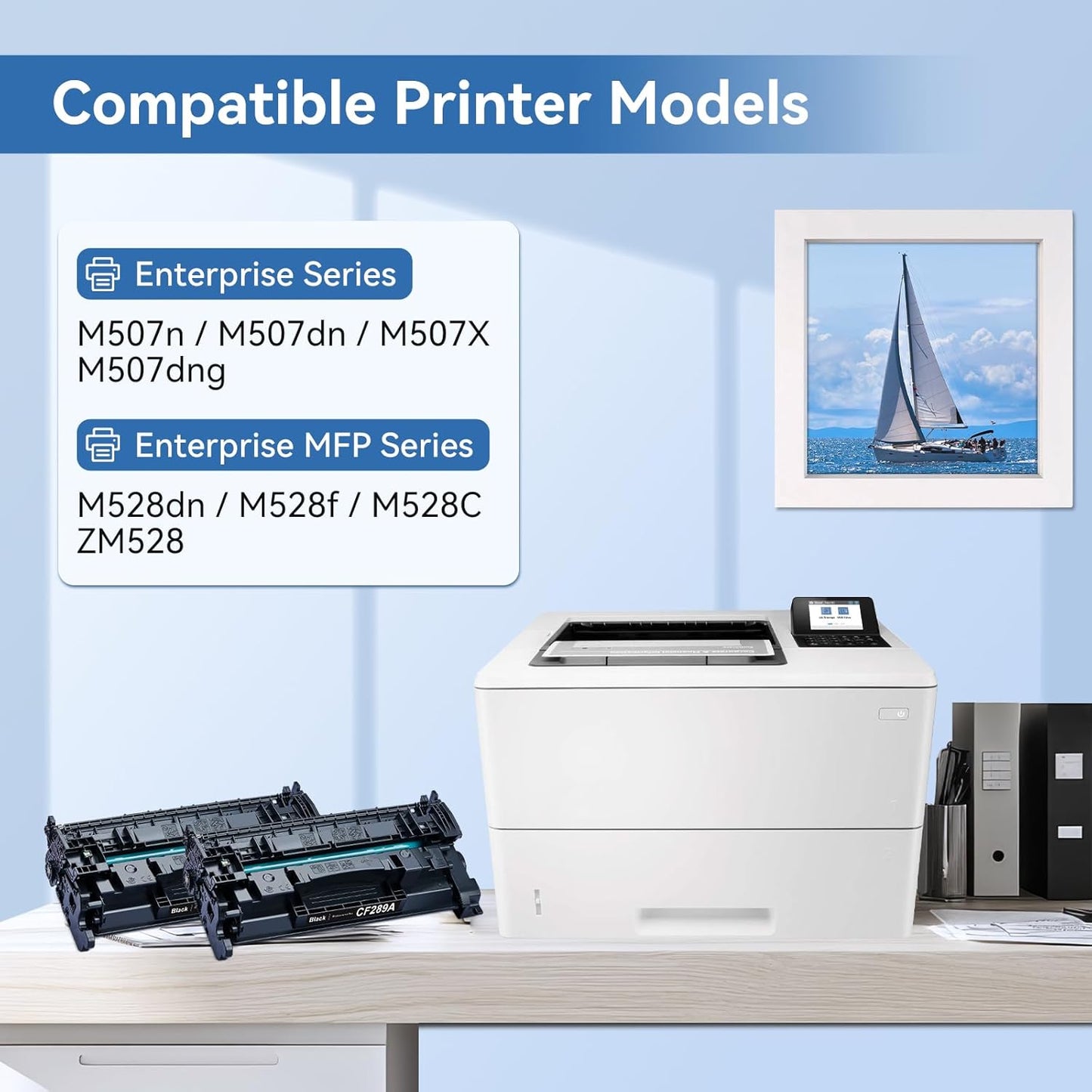 MYTONER Compatible Toner Cartridge Replacement for HP 89A CF289A 89X CF289X for Enterprise M507 M507n M507dn M507x MFP M528dn M528f M528c M528z M528 Printer, 2-Pack with Chip