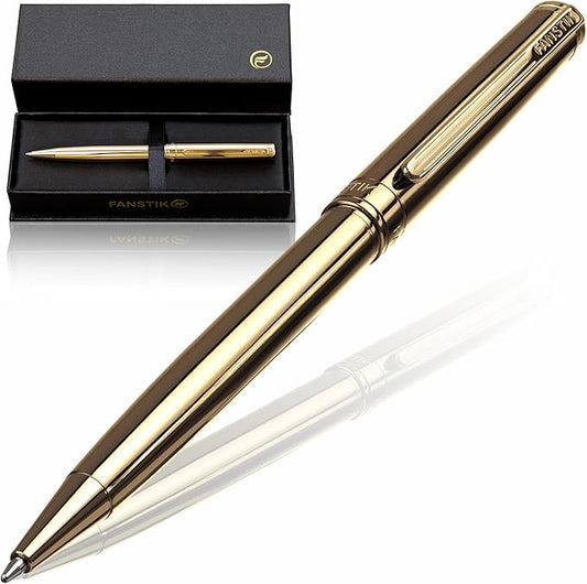 Gold Luxury ballpoint Pen (Made In USA) fancy gift set for women, Real 24K Gold Plating, Professional executive pen gift set for men (Lux BallPoint Gld)