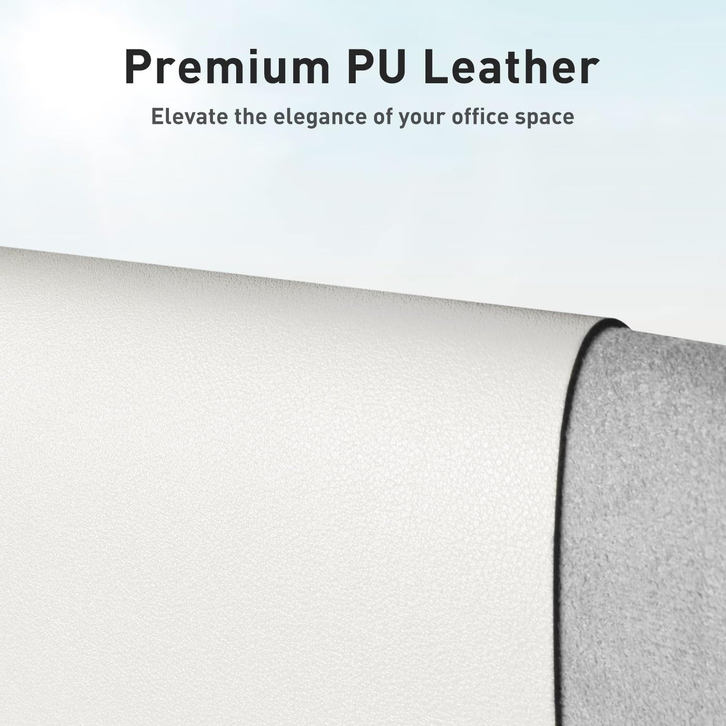 Aothia Leather Desk Pad Protector, Mouse Pad, Office Desk Mat, Non-Slip PU Leather Desk Blotter, Laptop Desk Pad, Waterproof Desk Writing Pad for Office and Home (Off-White,31.5" x 15.7")