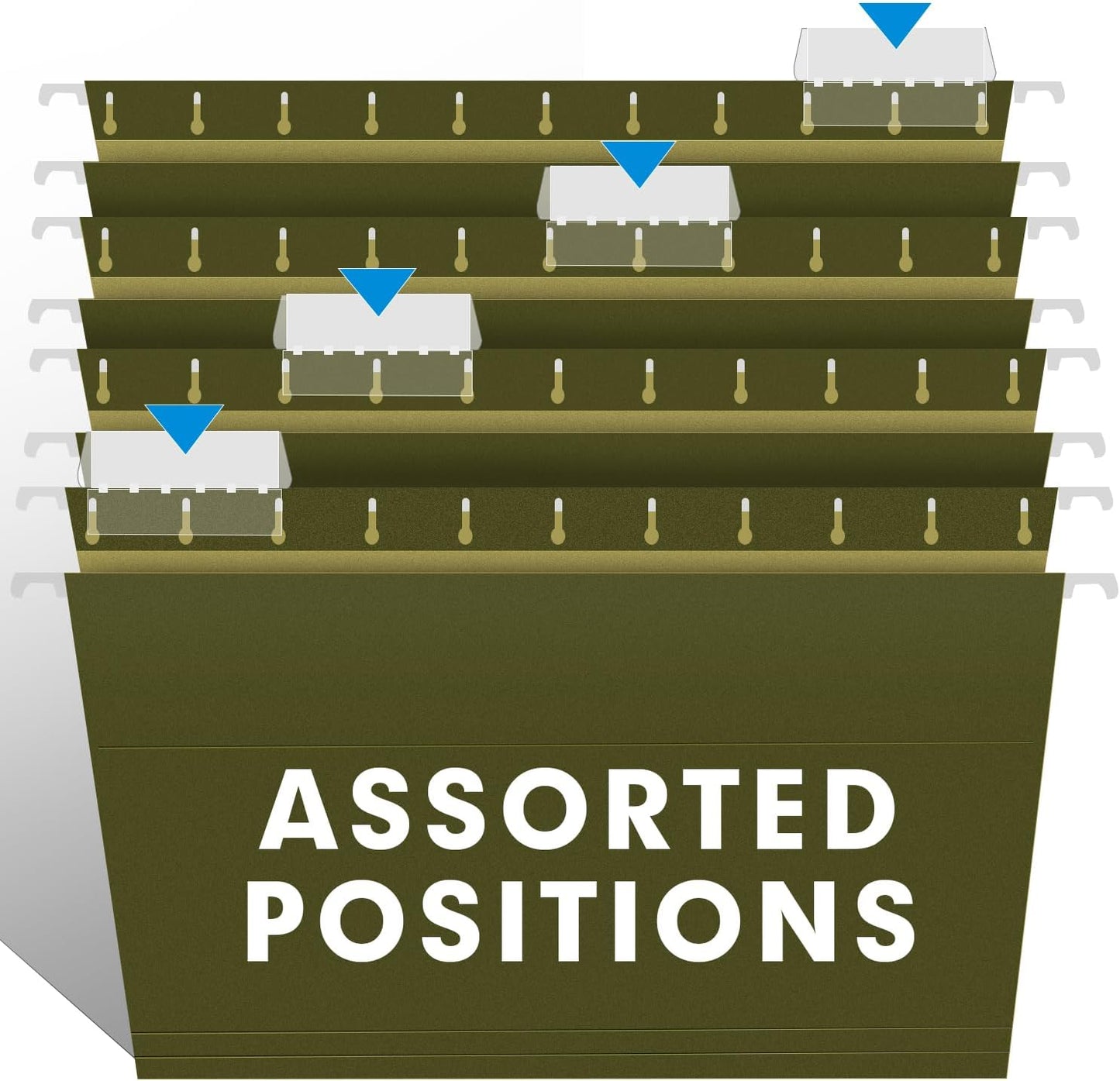 Hanging File Folders, RAZCC 30 Pack Reinforced Hanging Folders Letter Size, Designed for Bulky Files, Filing Cabinet, Adjustable Tabs, Green