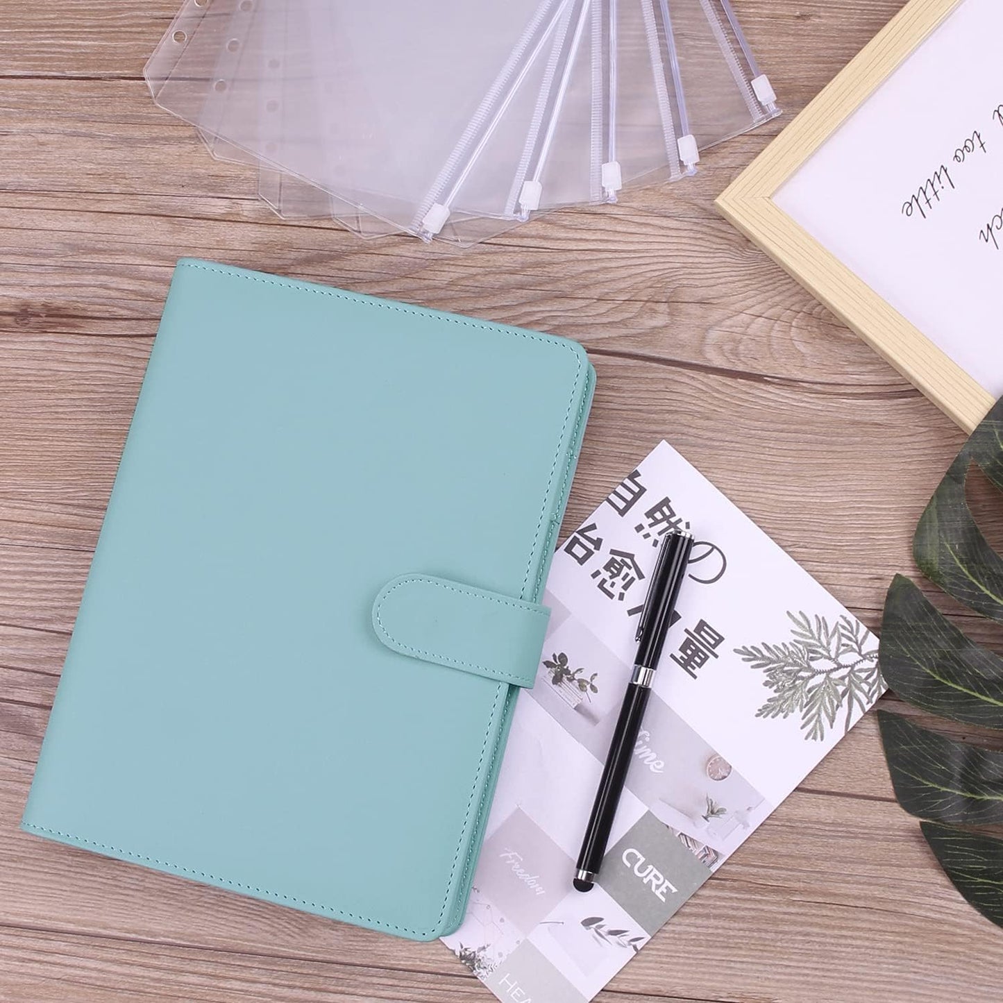 Money Saving Binder, Savings Challenges Book with for Cash Envelopes, 12pcs Zipper Envelopes A5 Budget Binder, Budget Planner for Managing Budgets and Saving Money -(Blue-9.2IN)