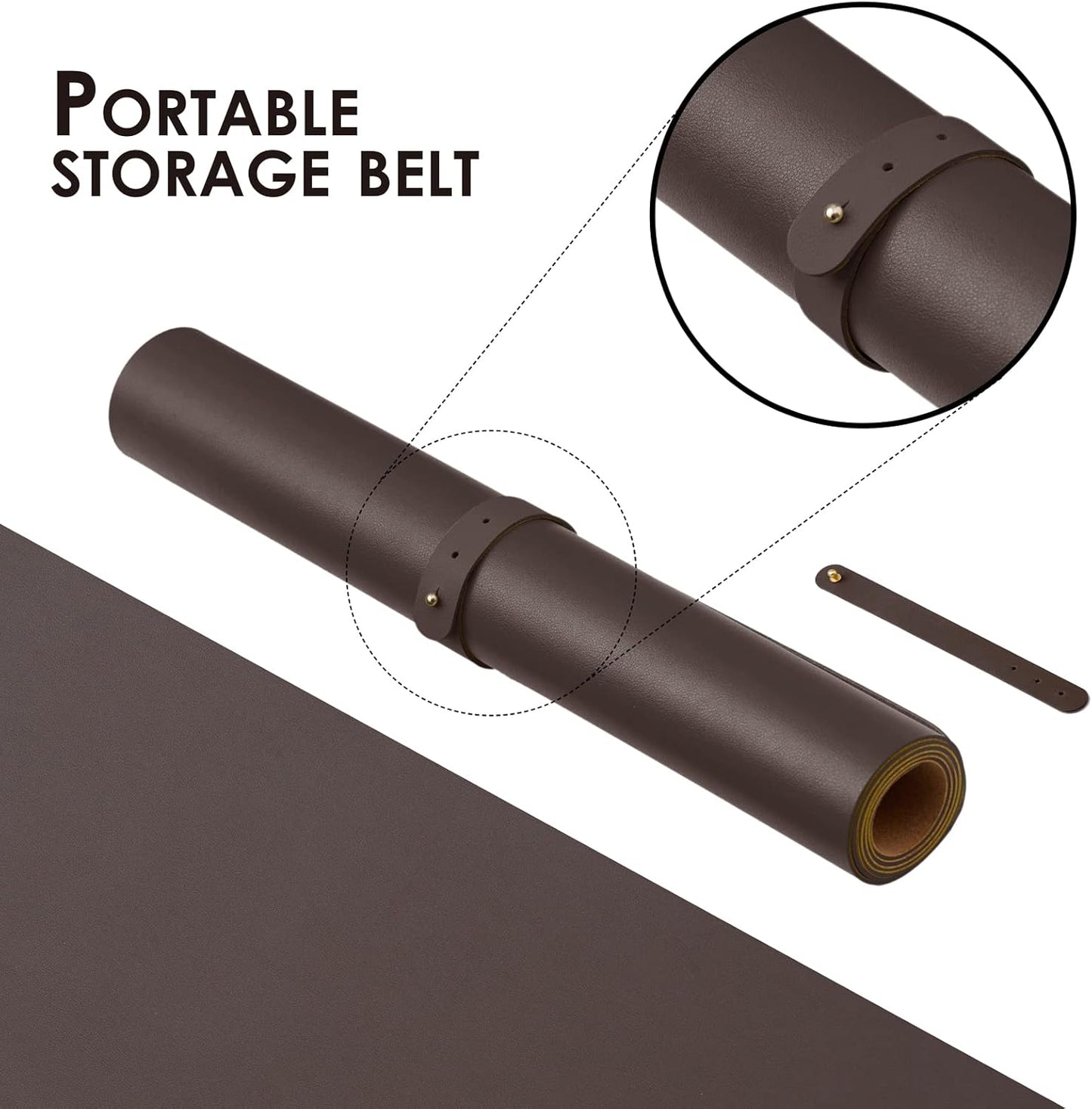 Cork Desk Mat - Dual-Sided Desk Pad for Office and Home - Desk Organization and Accessories - Ideal for Large Mouse Pad and Desk Mats on Top of Desks(Coffee,27.6"x 13.8")