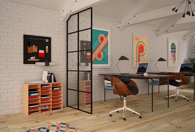 Safco Wooden Paper and Mail Organizer for Home Office and Classroom, 24 Letter-Size Compartments, Medium Oak