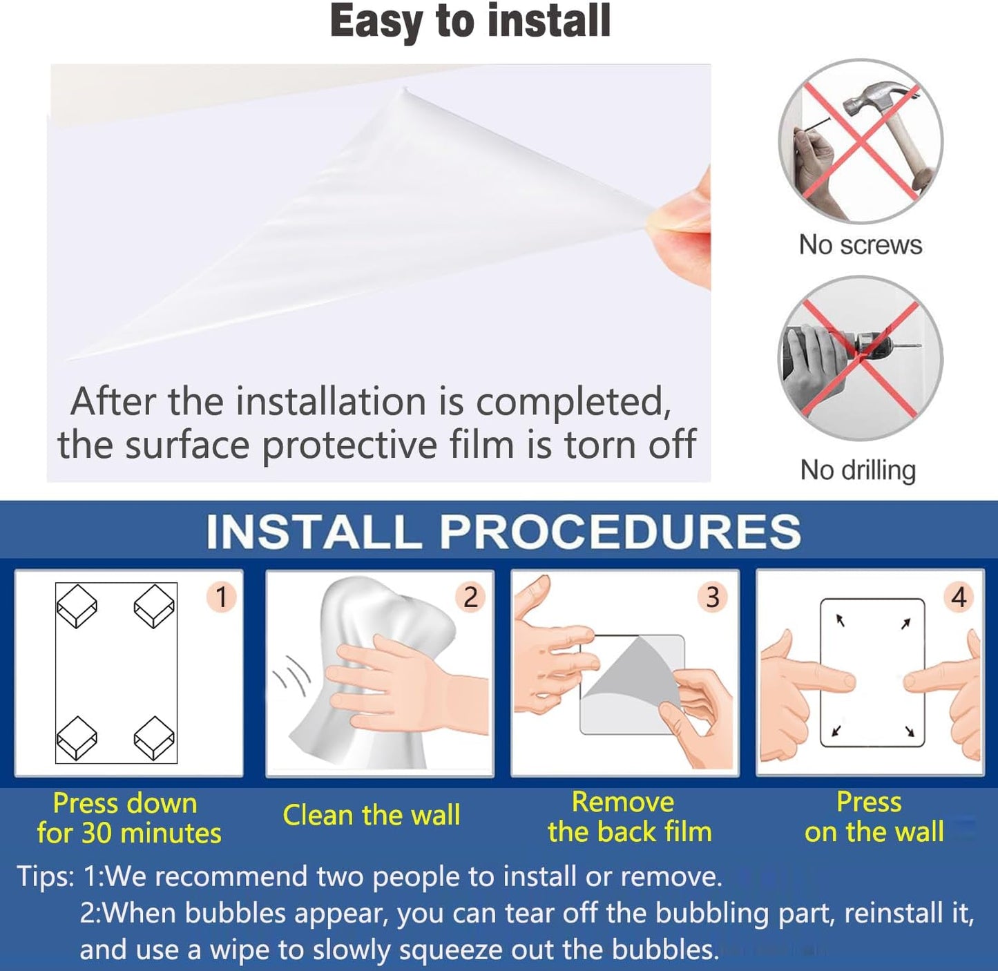 Magnetic Whiteboard Paper for Wall 46.3" x 18" Adhesive Magnetic Dry Erase White Board Sticker with 36 Magnet Letters 6 Markers for Kid Removable Peel and Stick Whiteboard Wallpaper Roll