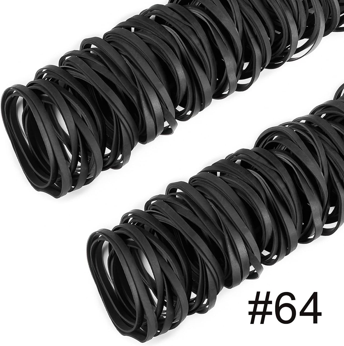AMUU Rubber Bands Black Size #64 about 0.5 lb 110 Pcs Tactical Rubber Bands for Office Supplies Home Money Elastic Bands