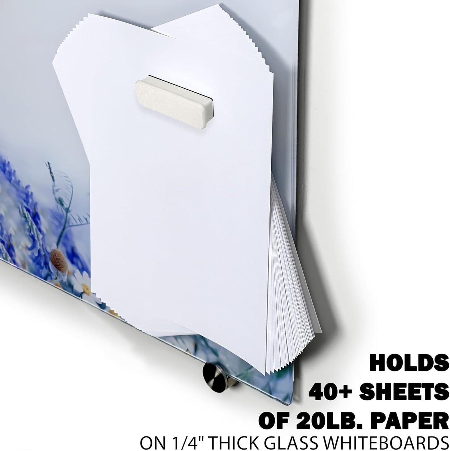 Glassboard Studio Mega Magnets - Neodymium - Heavy Duty, Colorful, Ergonomic, Ideal for Crafting, Quilting, and as Magnetic Knife Holders (12, Ice Blue Bar)