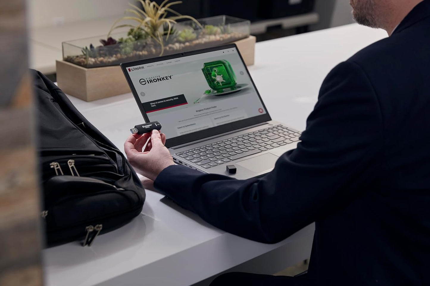 Kingston Ironkey D500S 32GB Encrypted Flash Drive | Dual Hidden Partition | FIPS 140-3 Level 3 | XTS-AES 256-bit | BadUSB and Brute Force Protection | Multi-Pin Option | IKD500S/32GB