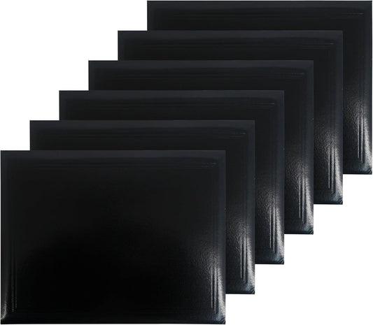 GraduationMall 8.5"x11" Smooth Padded Diploma Cover Certificate Holder Black,6-Packs