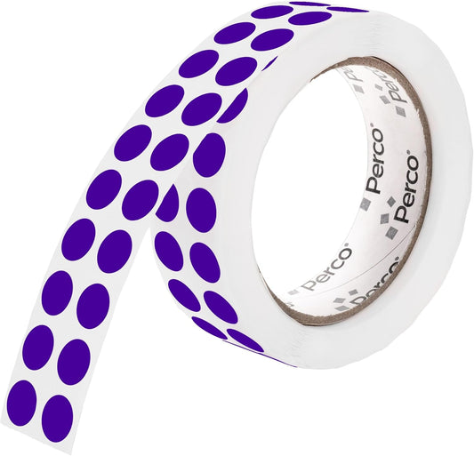 Perco Purple 1/2-Inch Round Circle Dot Sticker Labels with Permanent Adhesive - 3,000 Labels per Roll - Vibrant Colors, Strong Adhesion - Made in USA