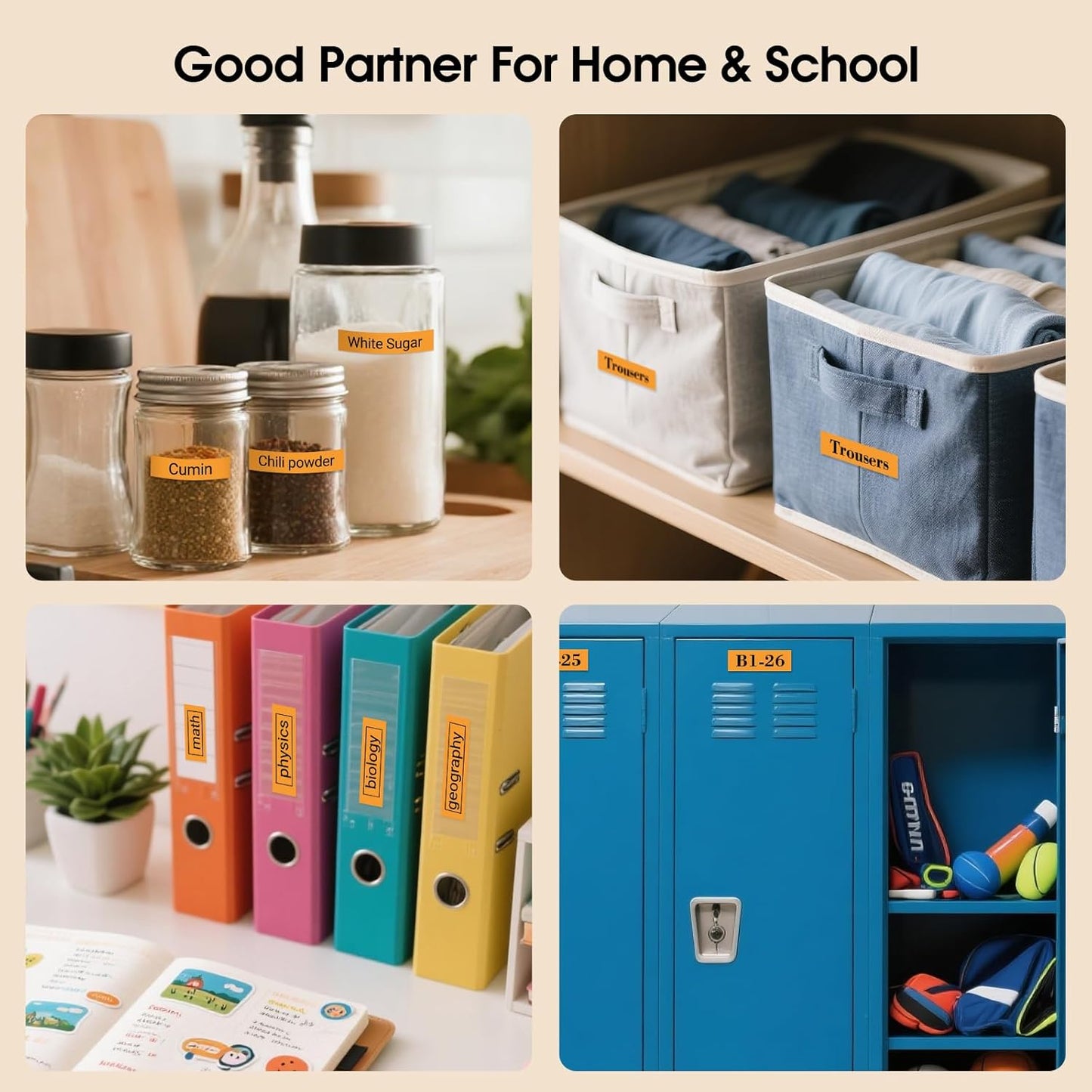 BOYEEZON 4-Pack Compatible with Brother P Touch TZe-B31 Label Maker Refills, TZ Tape 12mm 0.47 Laminated Tape for Brother PTD210 PTD220 PTD400 PTD400AD PTD600, Black on Orange Fluorescent