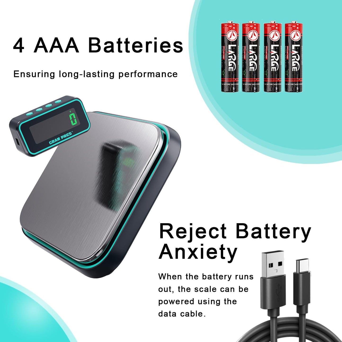 Digital Shipping Scale, 86 lbs/0.1oz Highly Accurate Postal Scale for Packages with Hold/Tare/Separate LCD Display，Stainless Steel Postage Scale，Package Scale for Small Business, Mail Scale