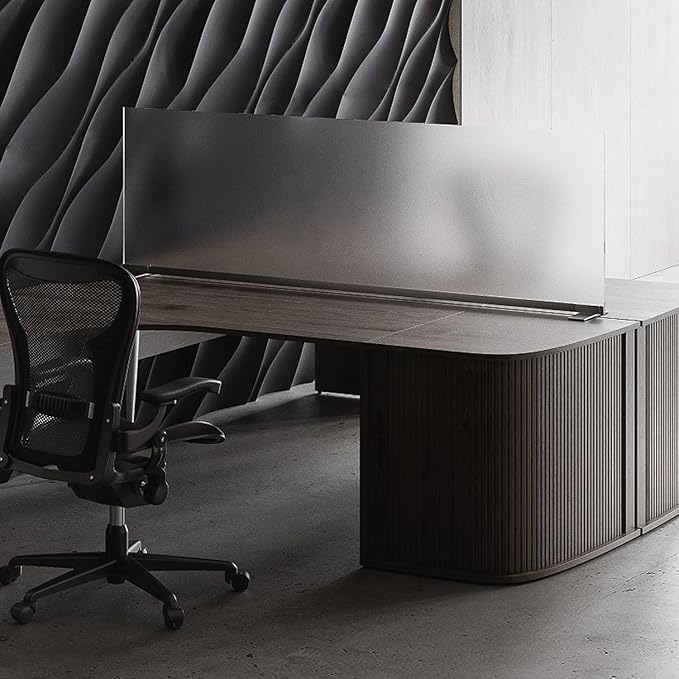 OBEX Acrylic Free Standing Screen, Divider for Desk Privacy Home & Office Partitions for Table Top Workstation, Portable Cubicle Panel for Work, 24" x 66", Frosted