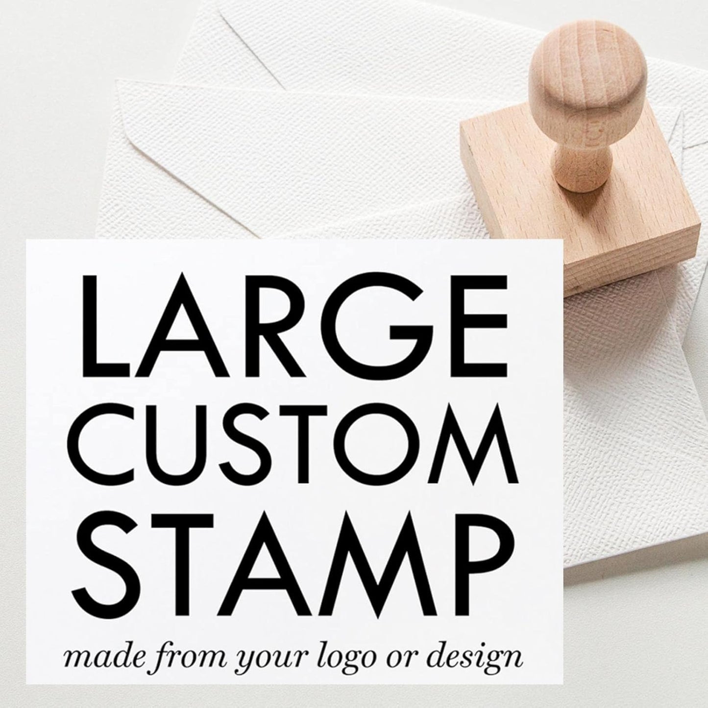 Custom Logo Text Stamp - Personalized Stamp Clearly Impressions on Various Surfaces Custom Stamp for Business Logo Branding or Crafting Needs