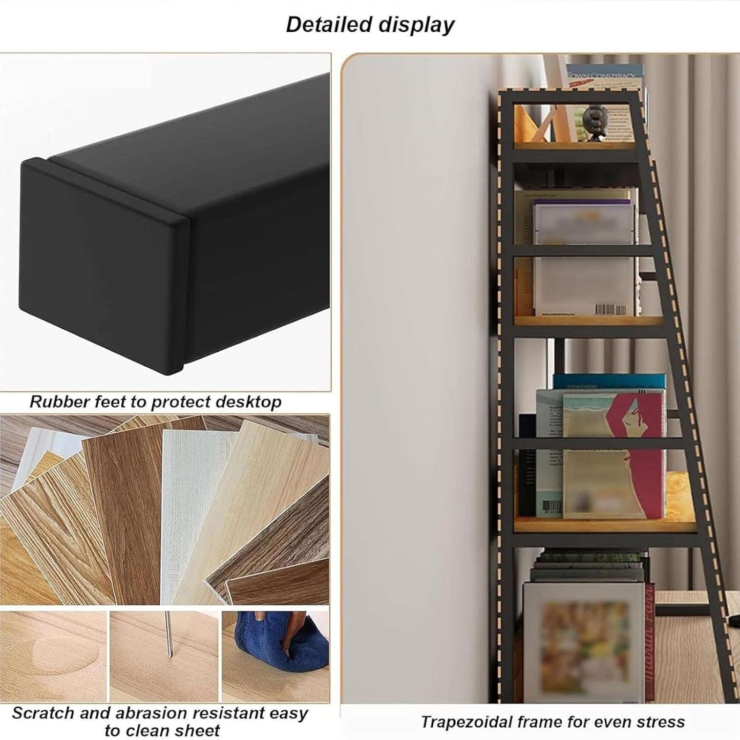 FPIGSHS Desktop Hutch Shelf，2-Tier Computer Desktop Bookcase Desk Organizer Shelf for Top Multipurpose Countertop Display Storage Rack for Home Office Dorm Use (95cm/37.4in)