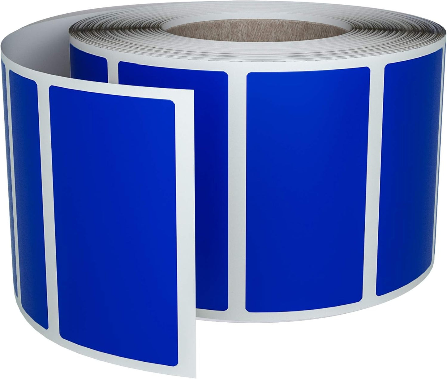 Royal Green Rectangular Color Coding Sticker Roll - Write On Labels for Folders, Organizing & More, 1.57" x 0.75" Stickers to Write On Name Tags for Office Supplies & Organization, 500-Pack (Blue).