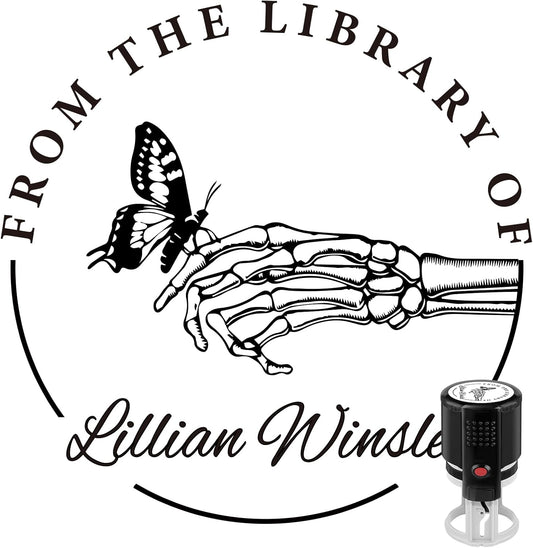 Custom Self-Inking Stamps | Personalized Book Stamp Gift for Book Lovers | 5 Ink Colors (Style01)