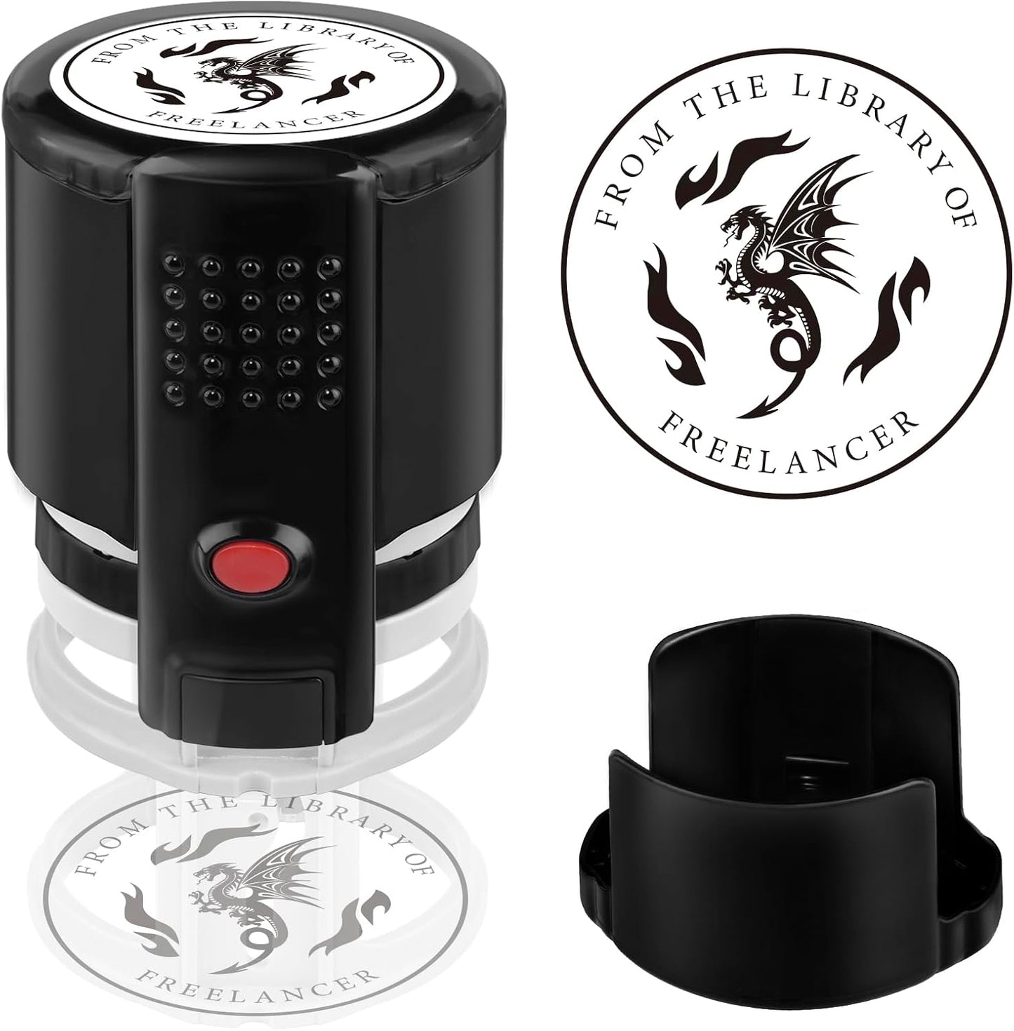 Custom Ink Stamp | Personalized Self Inking Stamp Gifts for Book Lovers, Readers, Teachers | 5 Ink Colors (Design-01)