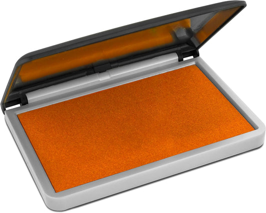 MaxMark Large Orange Stamp Pad - 2-3/4" by 4-1/4" - Premium Quality Felt Pad