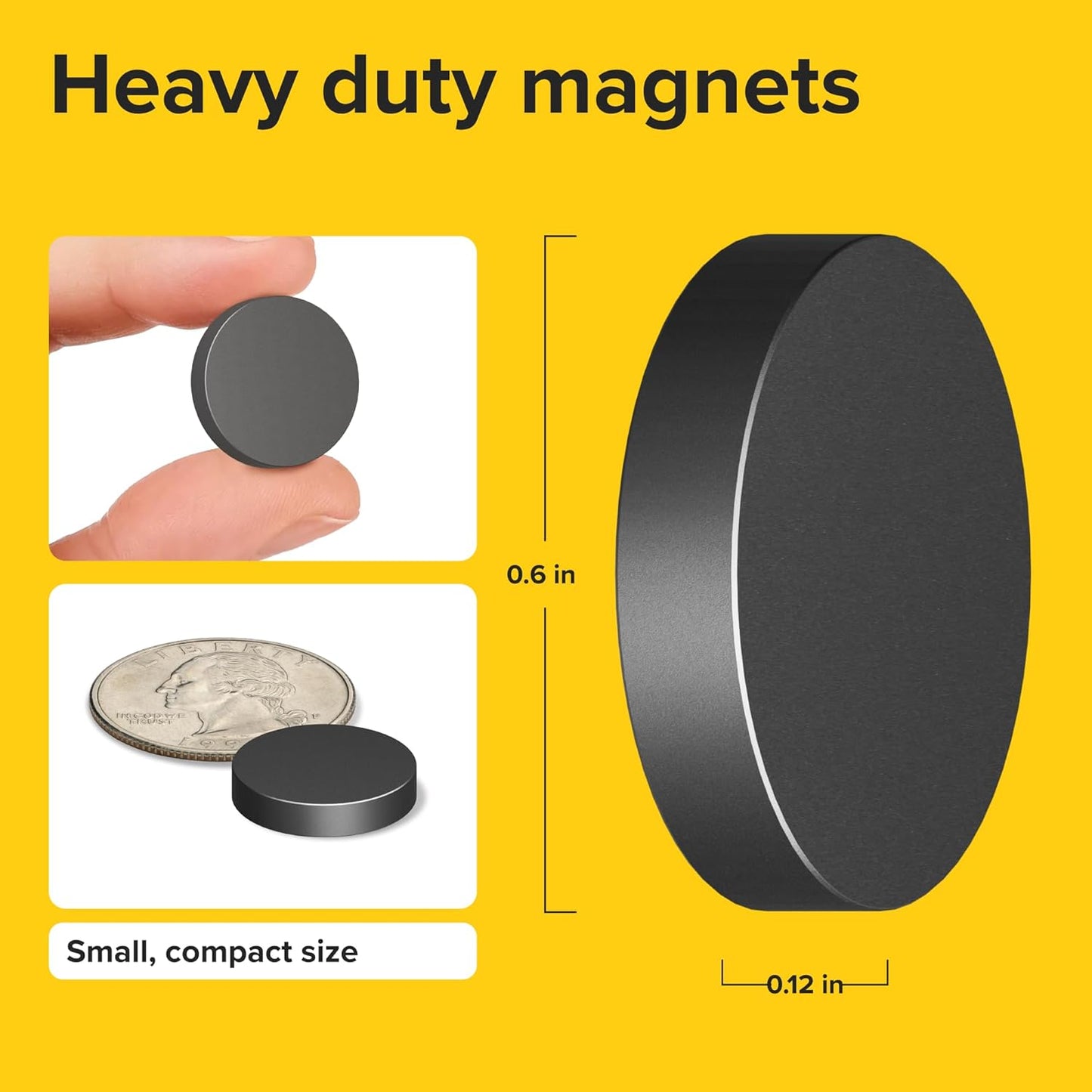 X-Bet Strong Magnets Heavy Duty - Round Magnets for Crafts, Magnets for Whiteboard, Fridge - Small Strong Magnet, Refrigerator Magnets (90 pcs)