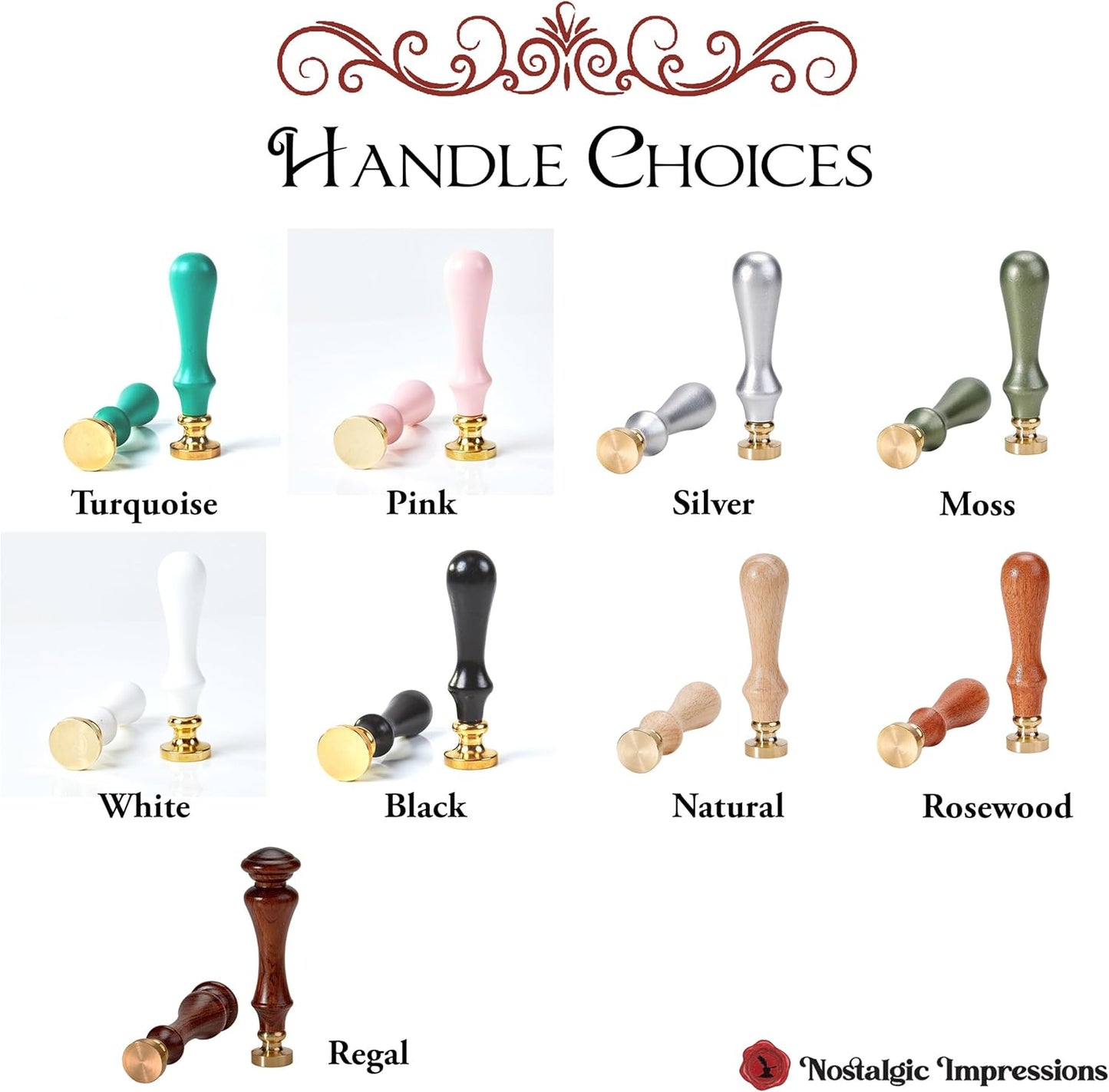 Custom Monogram Wax Seal Stamp with Intertwined Initials for Personalized Letters and Wedding Invitations-Multiple Design Options-USA Handcrafted