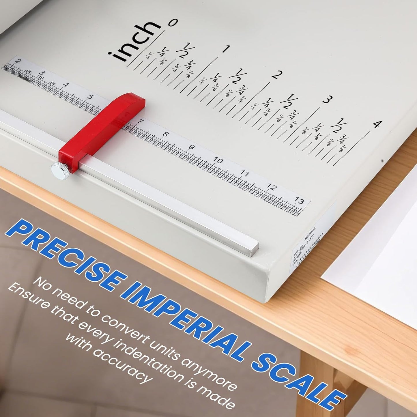 Mxmoonant Manual Creasing Machine 18’’ with Positioning Blocks, Imperial Scale, 70-450g Thickness Paper Creaser, Paper Folding Machine for Business Cards, Invitations, DIY Crafts, Brochures, Covers