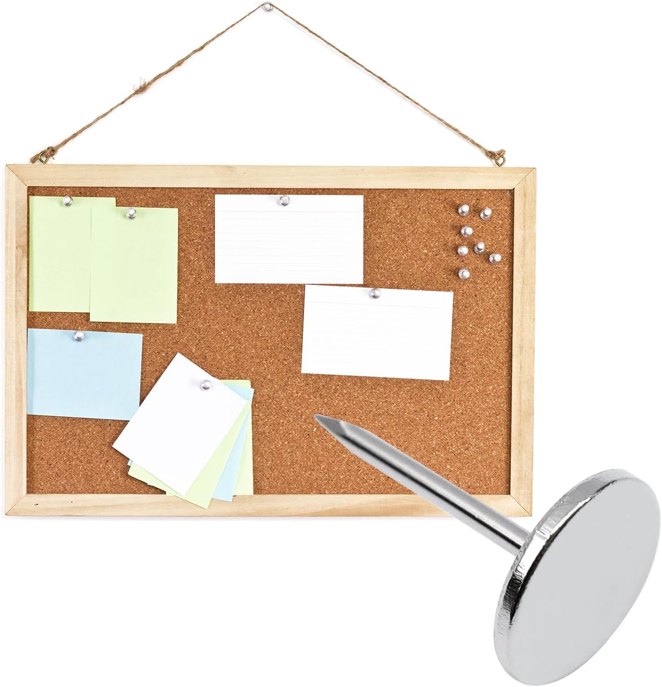 100Pcs Flat Head Upholstery Tacks Home Furniture Decor Tack Upholstery Nails Pushpin Thumb Tacks,Silver Tone (11mmx17mm)