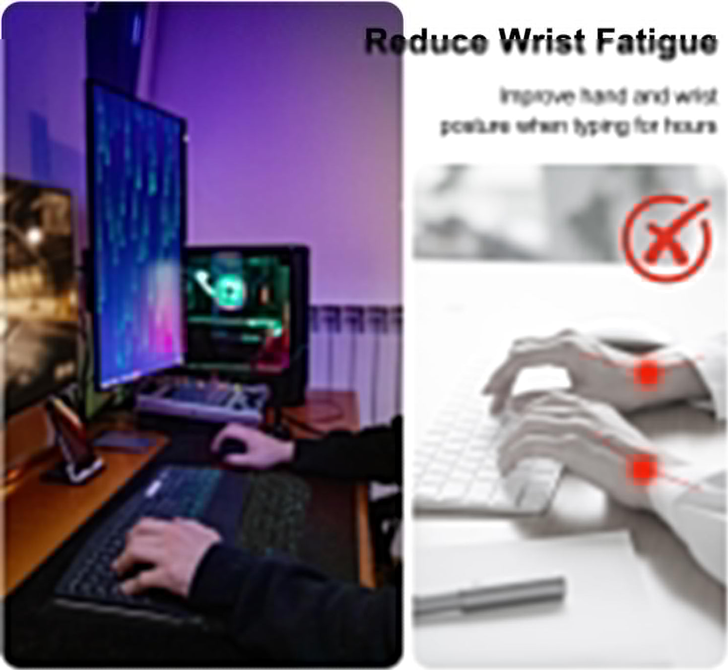 Computer Keyboard Stand with Wrist Rest,Comfy Ergonomic Tilted Keyboard Holder,Keyboard Tray Support for Office Home (Blue Starry Sky)