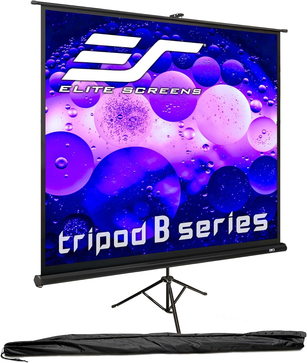 Elite Screens Tripod B, 85-INCH 1:1, Lightweight Pull Up Foldable Stand, Manual, Movie Home Theater Projector Screen, 4K / 8K Ultra HDR 3D Ready, 2-YEAR WARRANTY, T85SB