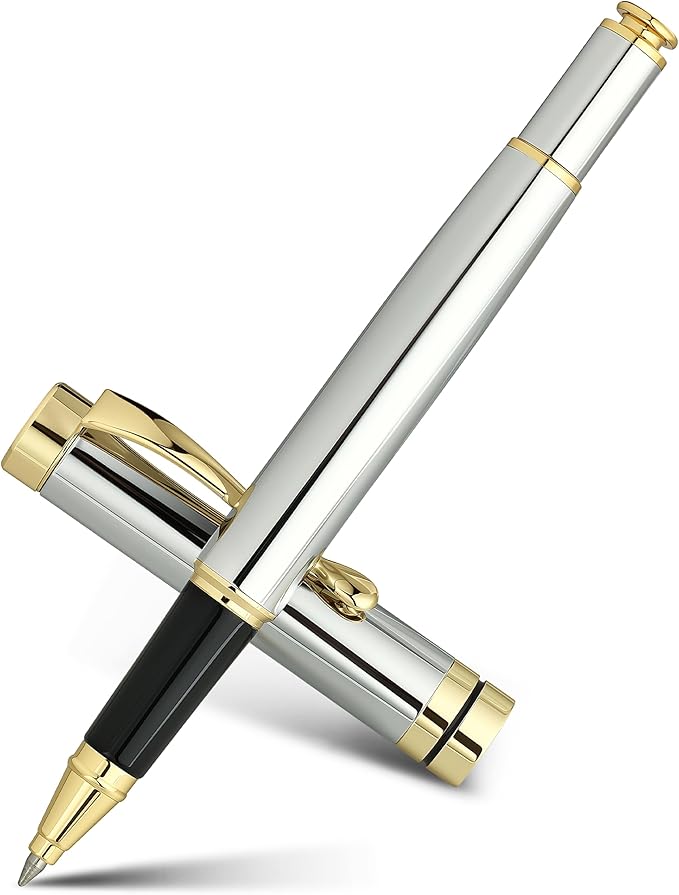 BEILUNER Ballpoint Pens (Silver Chrome and Gold Finish)