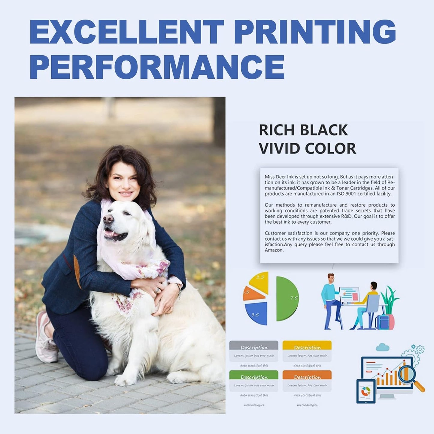 LC401XL Black Ink Cartridges High Yield Compatible for Brother LC401 XL LC401XL Black Ink Cartridges for Brother MFC-J1010DW MFC-J1012DW MFC-J1170DW Printer - 2 Pack LC401XLBK