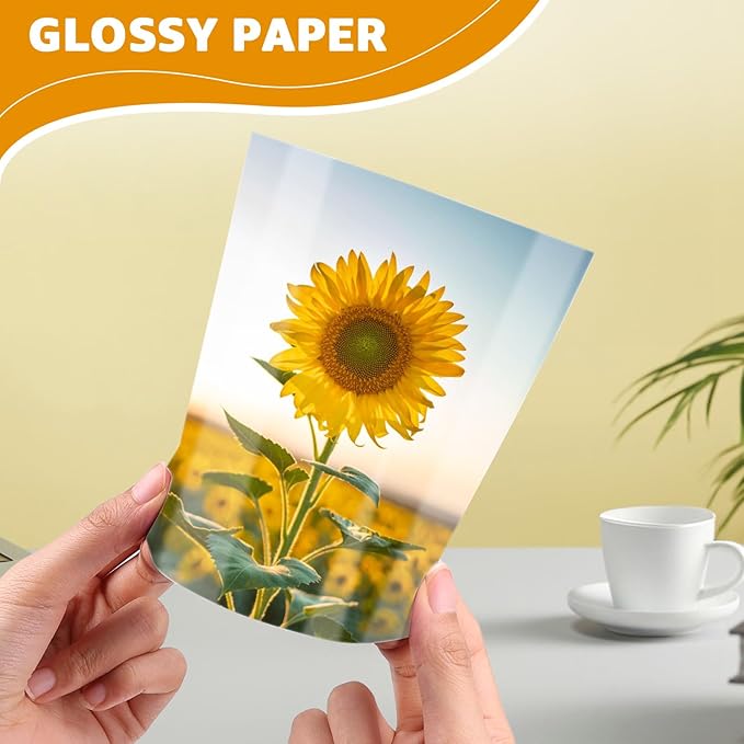 ZBEIVAN 11x17 Photo Paper, Glossy Photo Papers 25 Sheets, 11 x 17 Inkjet Printer Photo Paper for Dye Ink, 200 GSM
