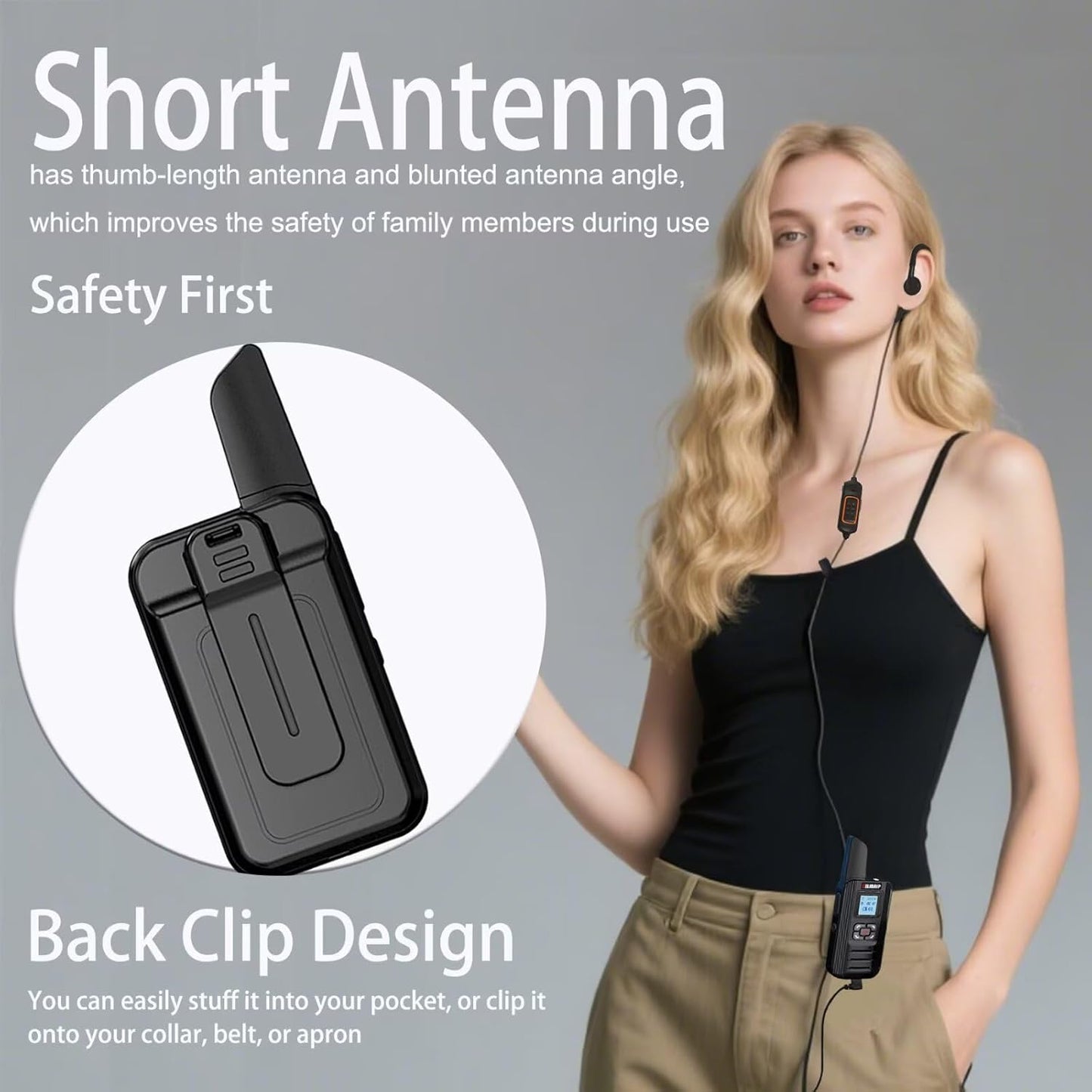 F711 DMR Radio Mini Dual Mode Analog/Digital Two Way Radio with Programming Cable,Type-C, Encryption, Mini DMR Digital Walkie Talkie for Security Business Office School Restaurant,Black 1 Pack