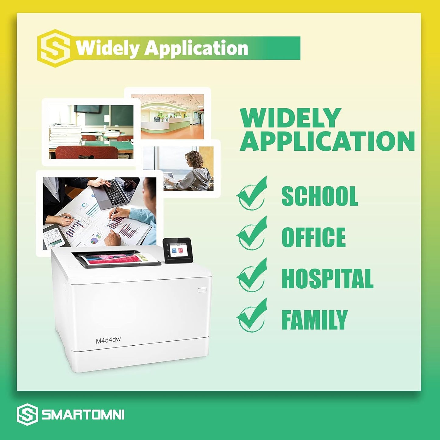 [NO CHIP] 414A Compatible Toner Cartridge Replacement for HP 414 414A W2020A 414X for HP Color Pro MFP M479fdw M479fdn M454dw M454dn M454 M479 Printer Black Cyan Yellow Magenta