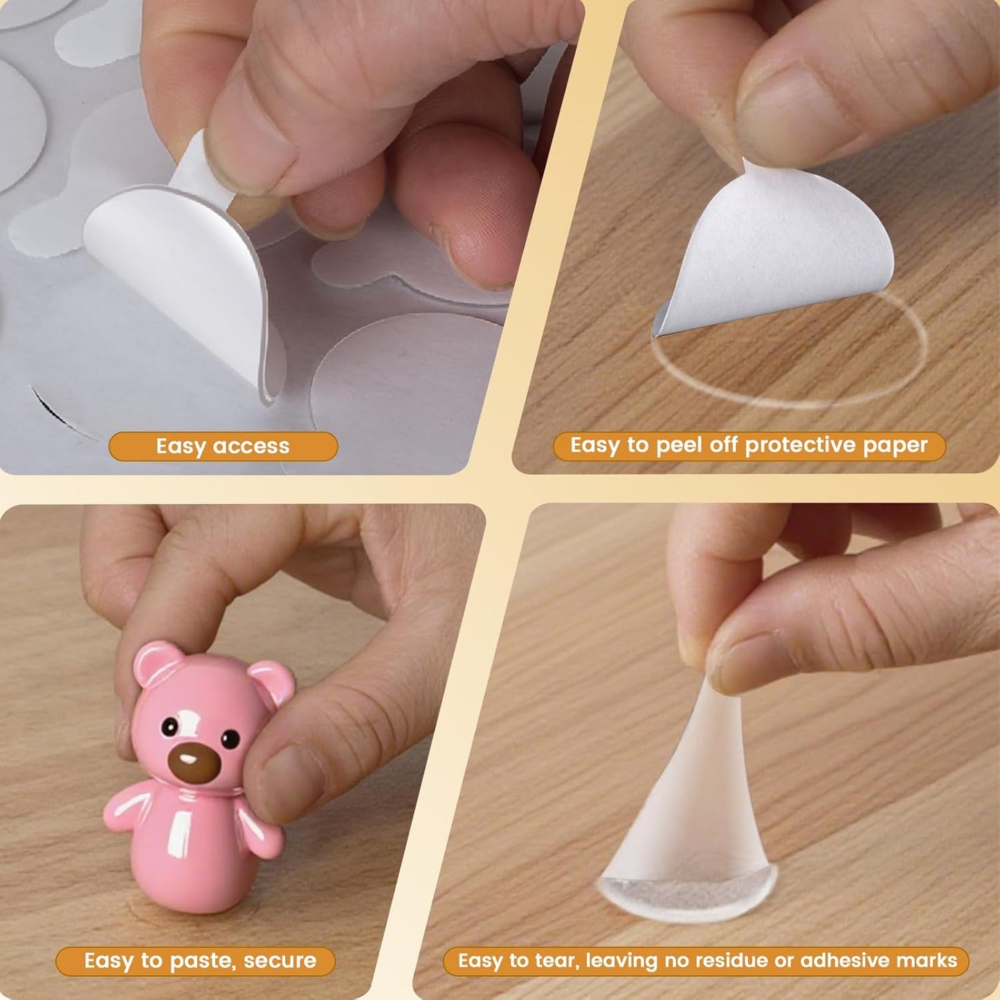 150Pcs Double Sided Adhesive Dots, Removable Clear Dots Sticky Tack, Waterproof No Trace Dots Adhesive Putty for Wall Hanging Crafts, Balloons Party Decorations Poster Picture Festival Decoration 30mm