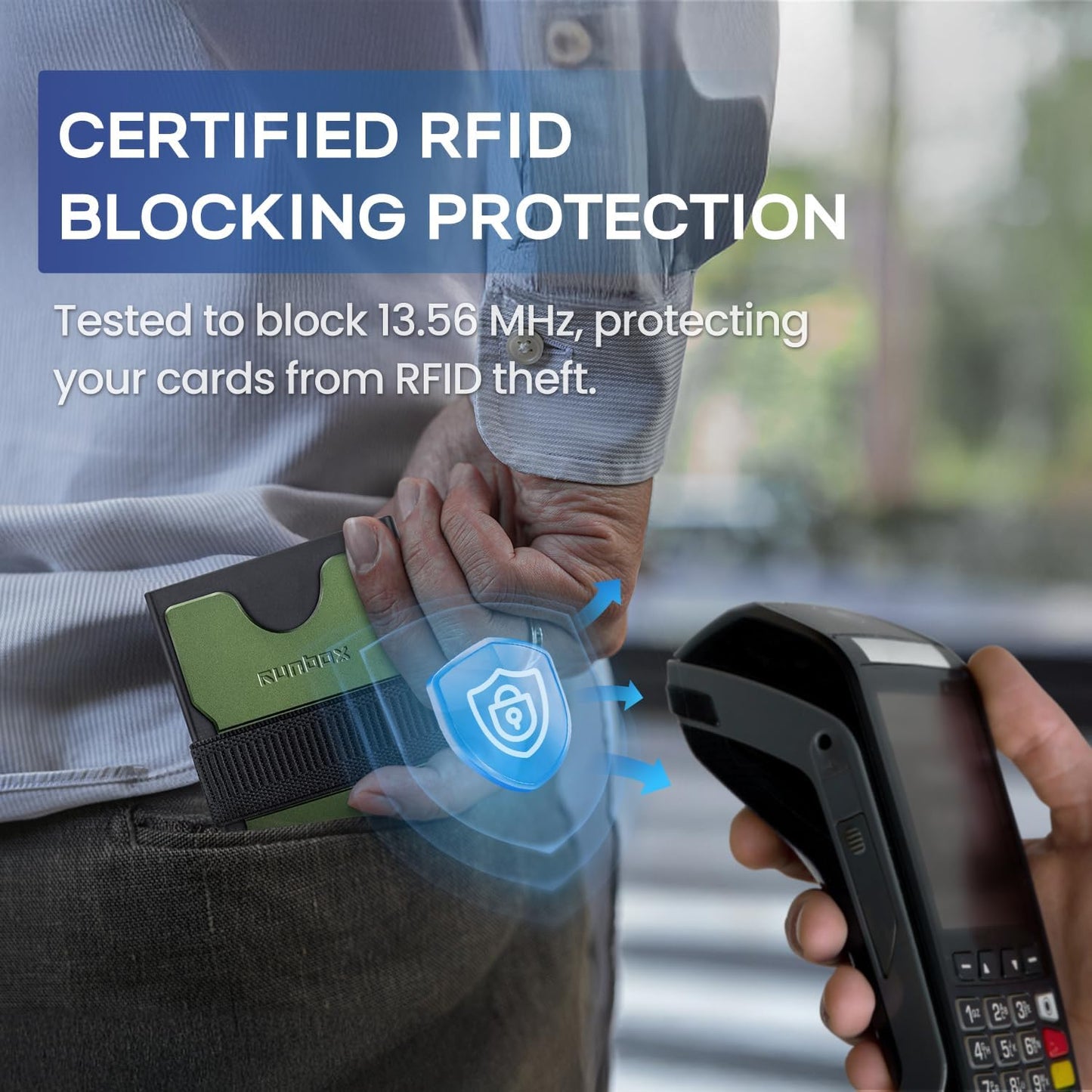 Mens Card Cases, Slim Card Holder Wallet for Men and Women, Minimalist RFID Blocking Wallet with Pop-Up Function, Thin Design, Metal Card Cases Holds 6+6 Cards, Gifts for Men, Men's Accessories