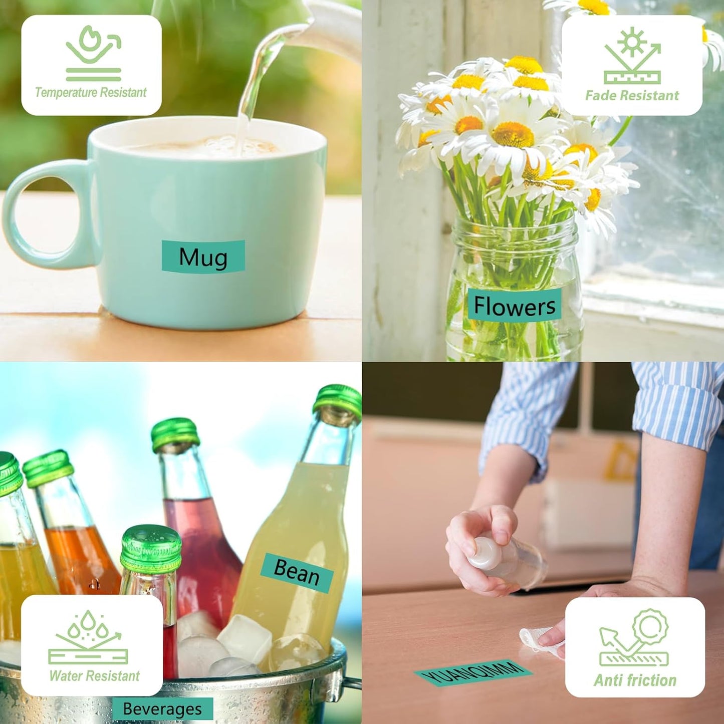 3-Pack TZe-731 Green TZe TZ Tape Compatible with Brother P Touch Label Maker Tape TZ-731 TZe731 TZ731 Label Tape 12mm 0.47 Laminated Black on Green for PTD210 PTD600 PTH110 PT1230 Cube