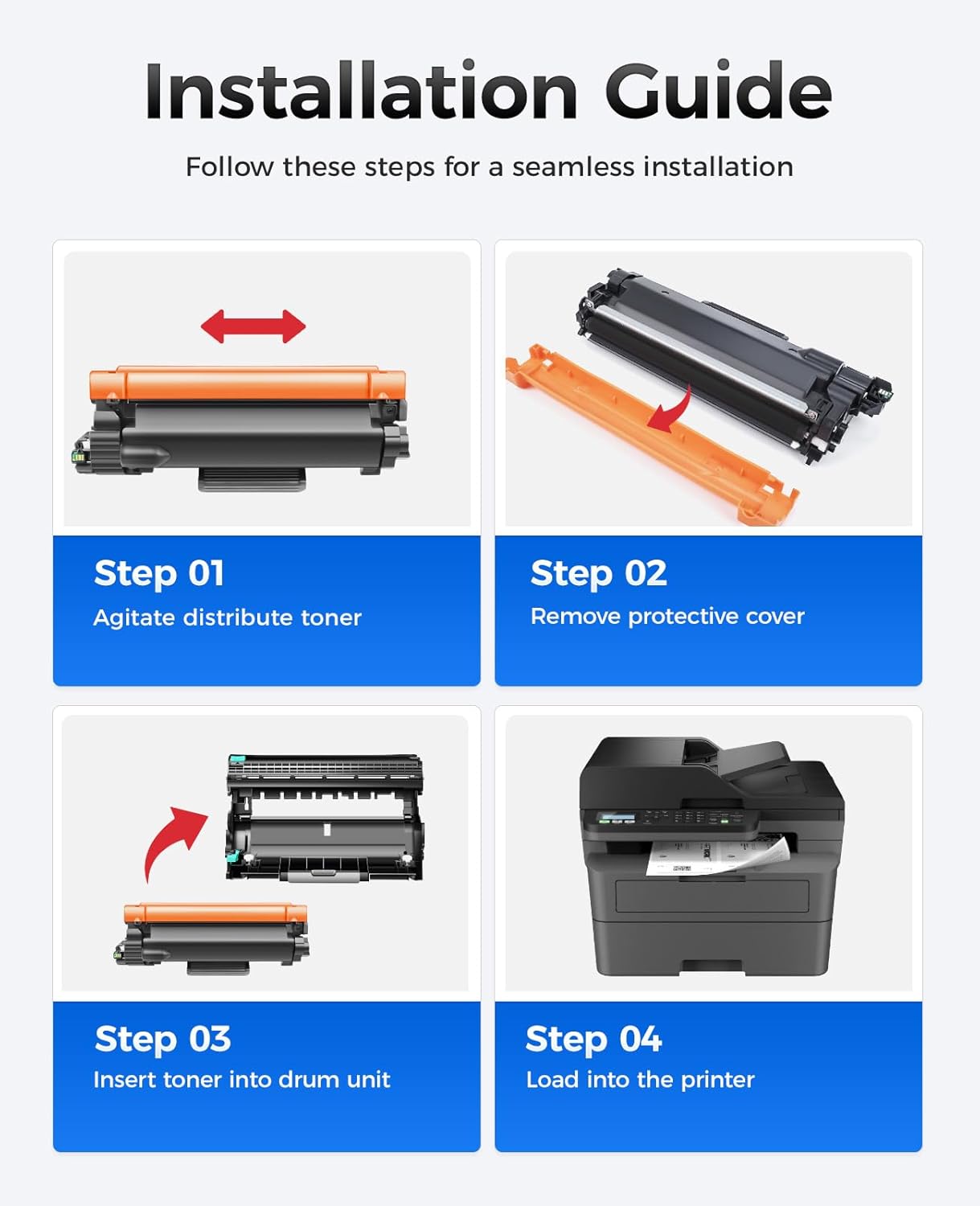 DR830 Drum Unit (Not Toner) 2-Pack Replacement for Brother DR-830 Imaging Drum Compatible for HL-L2460DW HL-L2405W HL-L2480DW MFC-L2820DW DCP-L2640DW MFC-L2900DW HL-L2400D HL-L2460DW XL Laser Printer