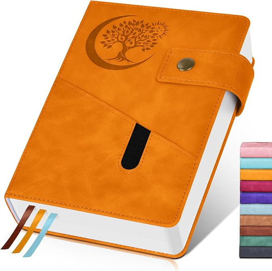 365 Page Thick Lined Journal Notebook for Men Women, B5 Large Leather Journals for Writing, Hardcover Notebooks for Work, School, Note Taking, Business, Travel Diary, College Ruled 7.6" x 10"