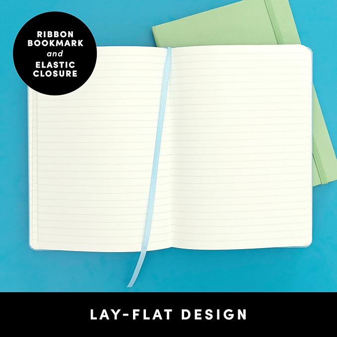 PAPERAGE Lined Journal Notebook, (Lavender), 160 Pages, Medium 5.6 in x 8 in - 100 GSM Thick Paper – Hardcover Journaling Notebook for Work, School & Note Taking