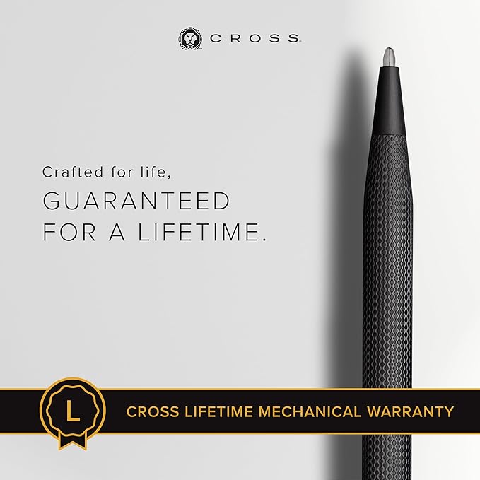 Cross Classic Century Refillable Ballpoint Pen Presented in a Luxury Gift Box - Medium Point, Black Ink, Brushed Black