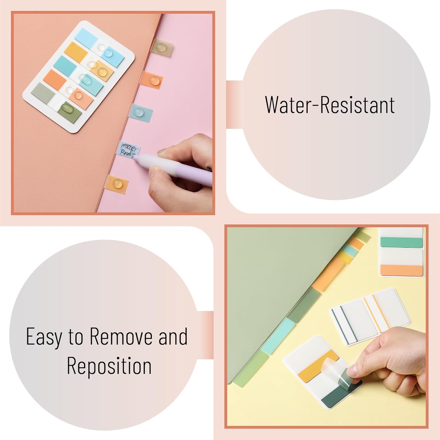 Mr. Pen- Sticky Index Tabs, 500 Pcs, 21 Sets, Colorful Sticky Tabs for Notebooks, Page Markers, Page Tabs for Binders, Page Tabs Sticky Tabs for Books, Notebook Tabs, Book Sticky Tabs for Notebooks