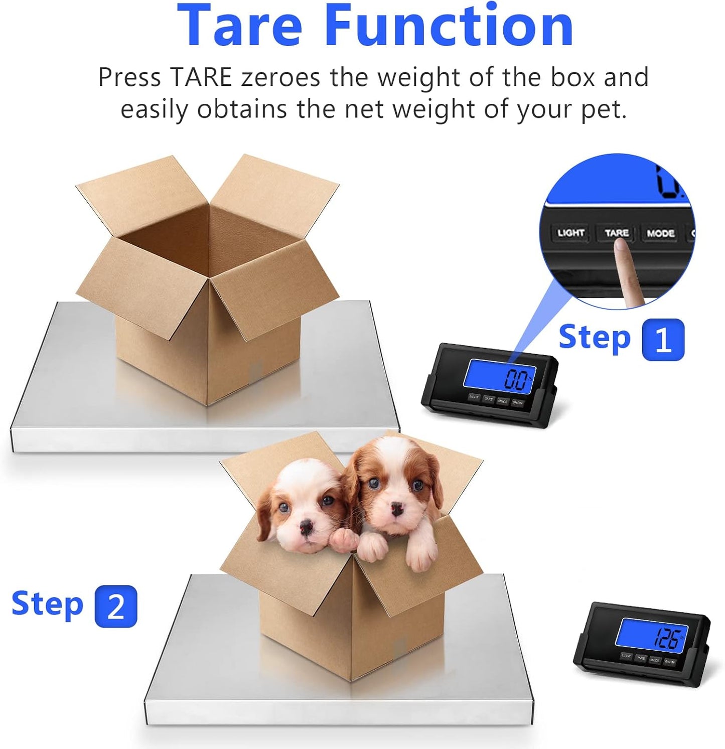THINKSCALE Shipping Scale, 397lb Heavy Duty Digital Stainless Steel Large Platform Postal Scale with Wireless Display, Baby Scale Office Package Scale,Commercial Scale for Business, Puppy Scale