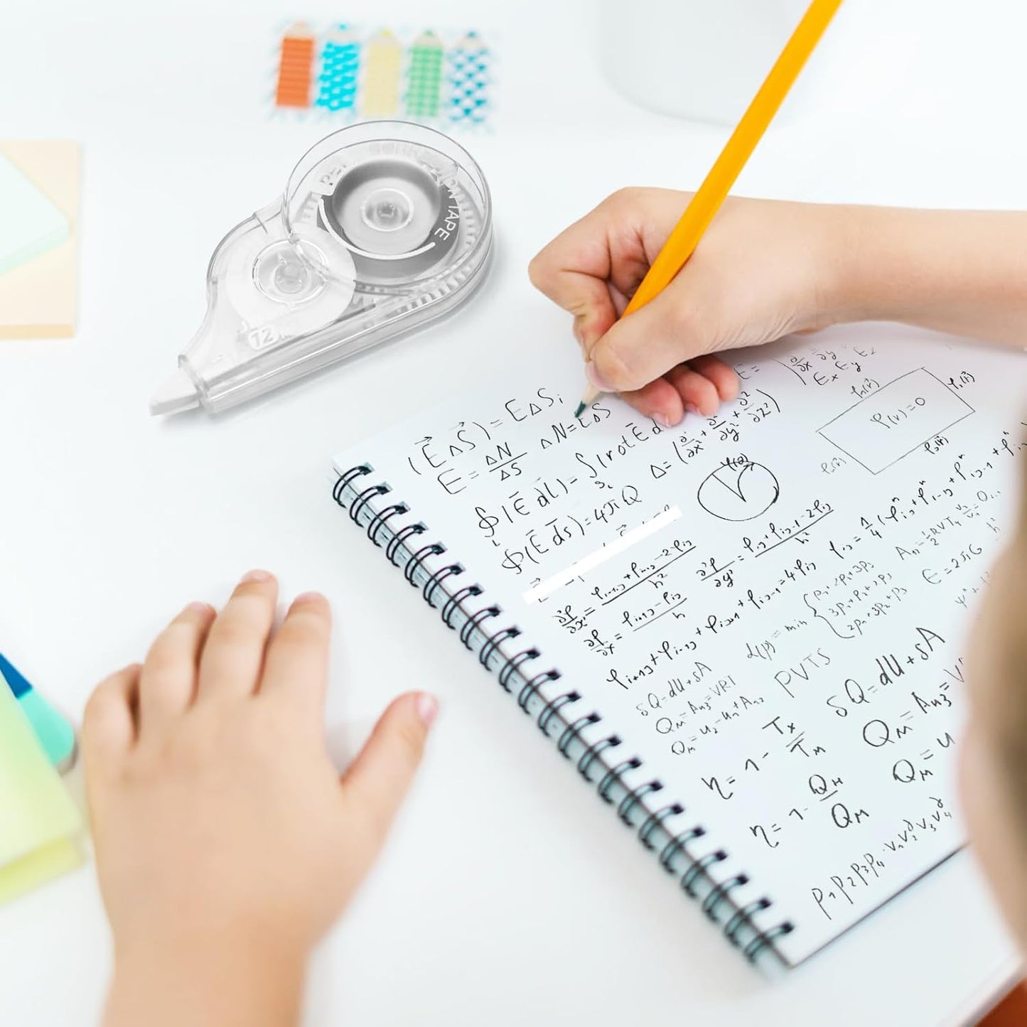 12 Pcs Correction Tape, 39.4 Ft White Wrong Out Tear-Resistant Bulk, Instant Corrections Easy To Use Applicator for School, Office, Note Taking, Journal (Tape Width 0.2 in, Clear)