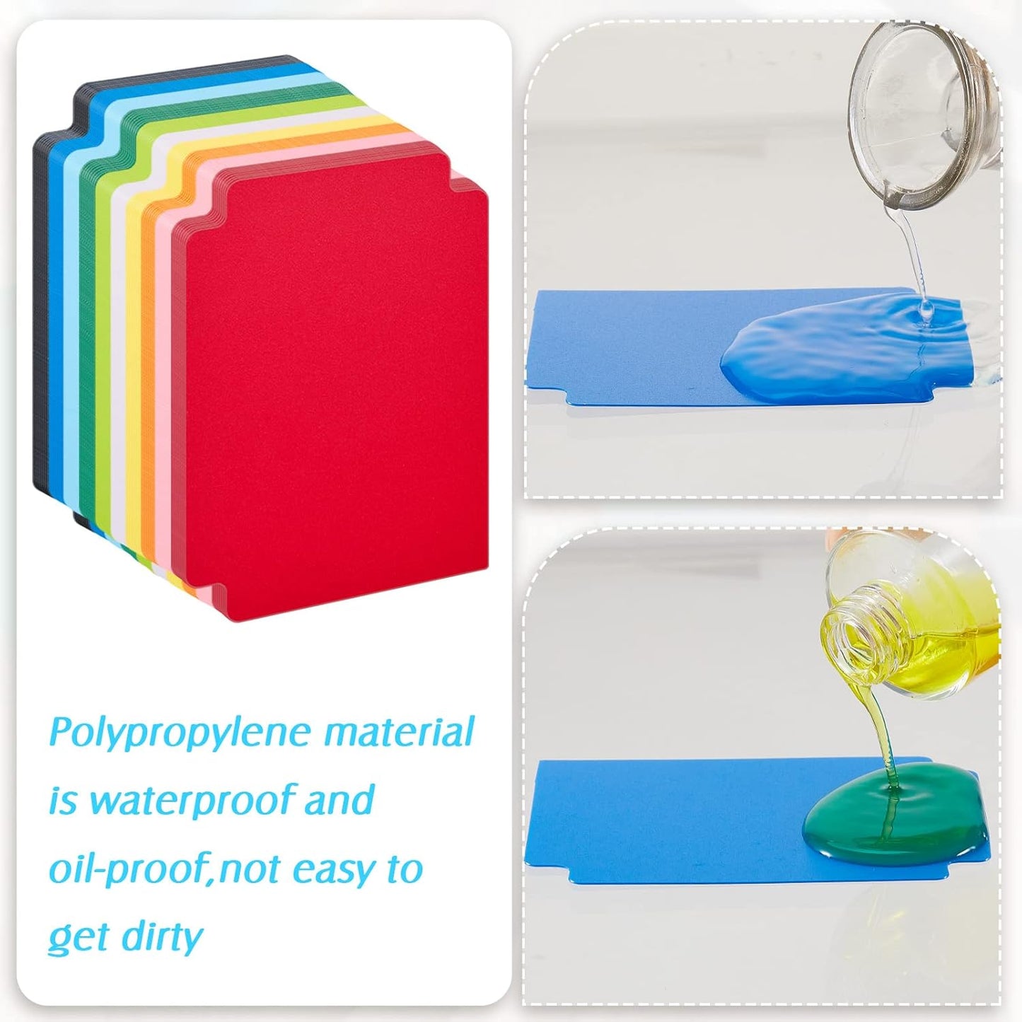 Trading Card Dividers Multicolor Card Page Dividers Frosted Plastic Separator with Tabs for Games Sports, 2.7 x 3.8 Inches(100 Pieces)